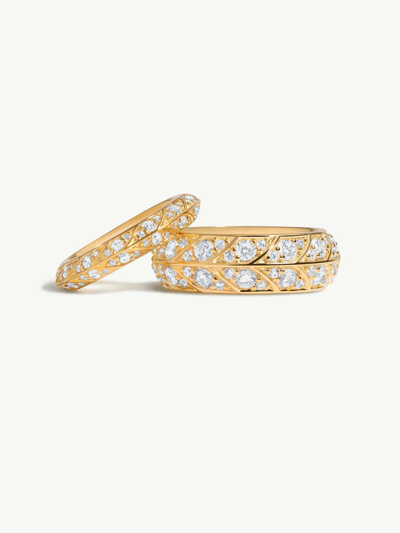 Palmyra Eternity Band With Brilliant White Diamonds In 18K Yellow Gold, 4mm