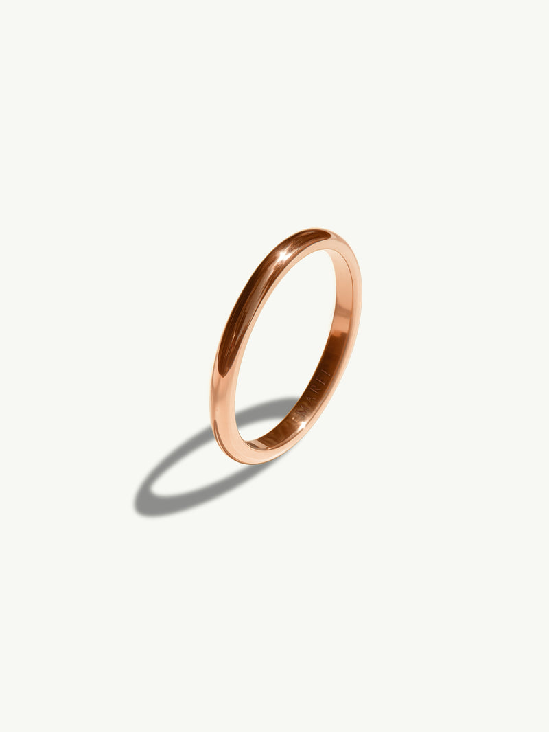 Half Round Classic Band Ring, 2mm