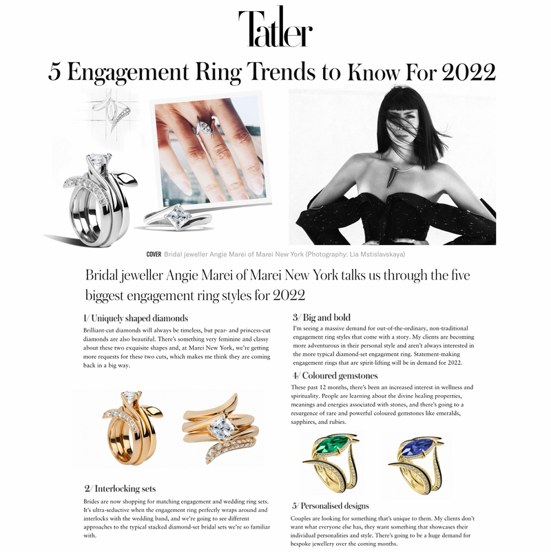 Ayla Arabesque Engagement Ring With Brilliant Marquise-Cut White Diamond & Pavé-Set Brilliant White Diamonds In 18K Yellow Gold
