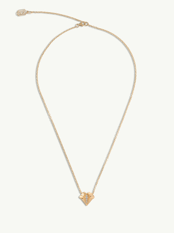Alexandria Pendant Necklace With Brilliant Pavé-Set Diamonds In 18K Yellow Gold, 13mm