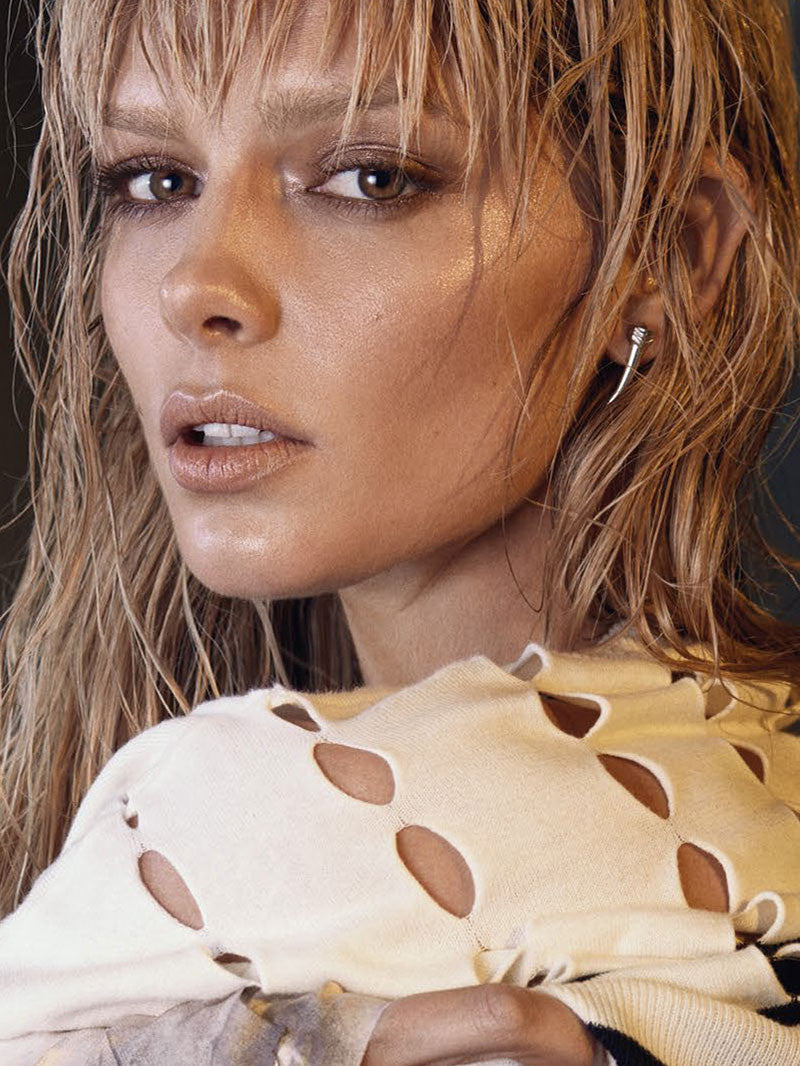 Damian Horn Talisman Dagger Earrings In Sterling Silver