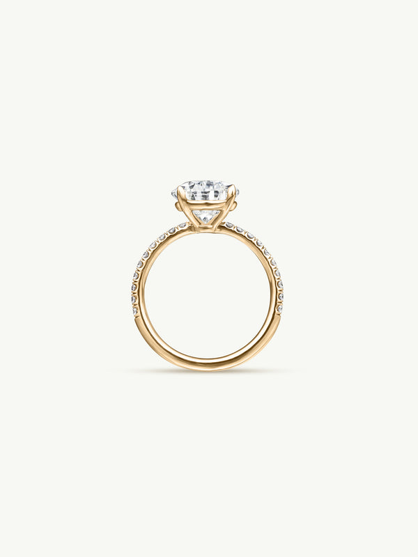 Marei Safaa Pear-Shaped Diamond Engagement Ring in 18K Yellow Gold - img2