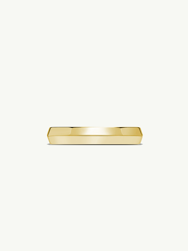 Eterno Knife Edge Wedding Ring In 18K Yellow Gold, 4mm