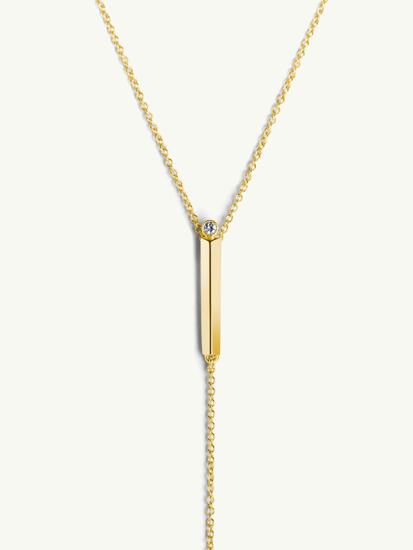 Aracelis Diamond Lariat Necklace in 18K Yellow Gold