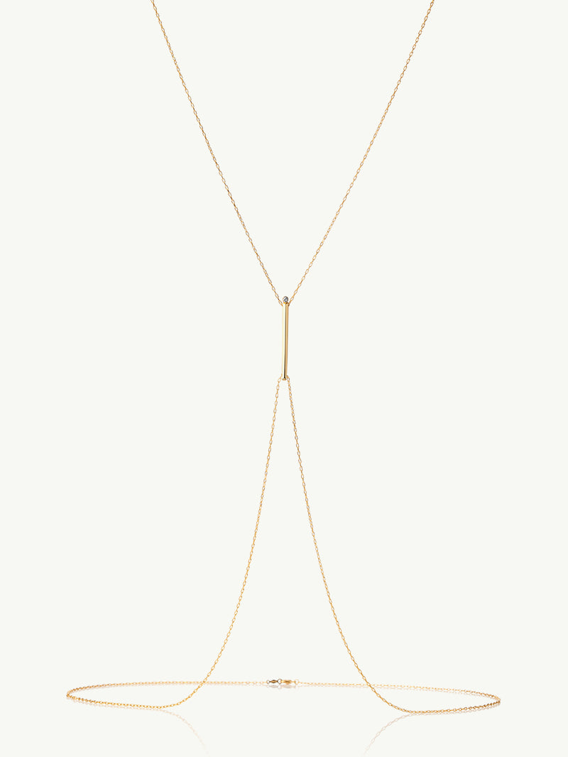 Aracelis Diamond Body Chain Necklace in Yellow Gold