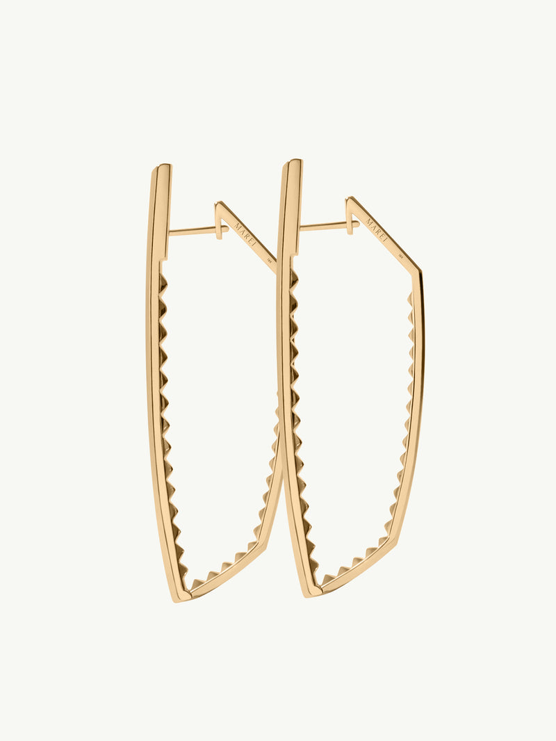 Lilith Studded Earrings In 18K Yellow Gold, 63.5mm