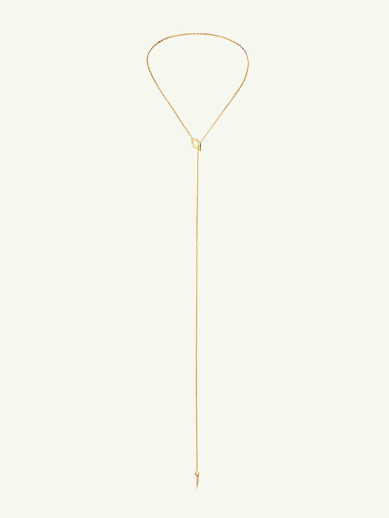 Amanti 18K Gold Lariat Choker Necklace 2