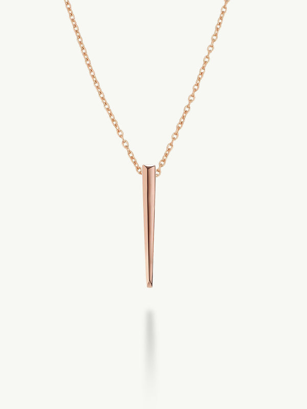 Lilith Dagger Pendant Necklace In 18K Rose Gold