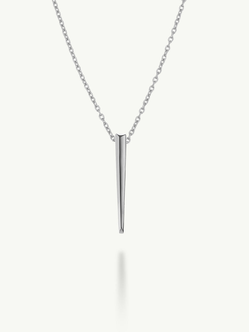 Lilith Dagger Pendant Necklace In 18K White Gold