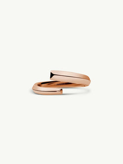 Pythia Serpentine Coil Ring In 18K Rose Gold